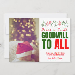 Der gute Wille zu allen Foto-Karten Feiertagskarte