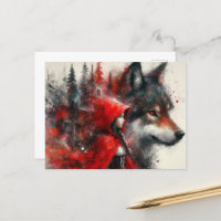 Der gute Wolf sieht über wenig Rot.