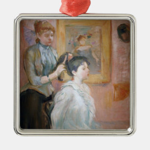 Der Haarstil (von Berthe Morisot) Ornament Aus Metall