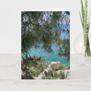 Der Hafen am Hafen von Skiathos. Leer. Karte