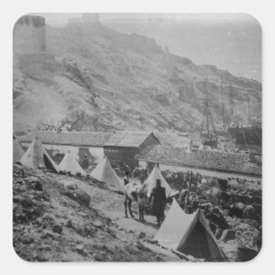 Der Hafen bei Balaklava Quadratischer Aufkleber