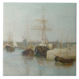 Der Hafen bei Lorient, 1869 (Öl auf Leinwand) Fliese