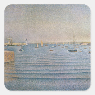 Der Hafen bei Portrieux, 1888 Quadratischer Aufkleber