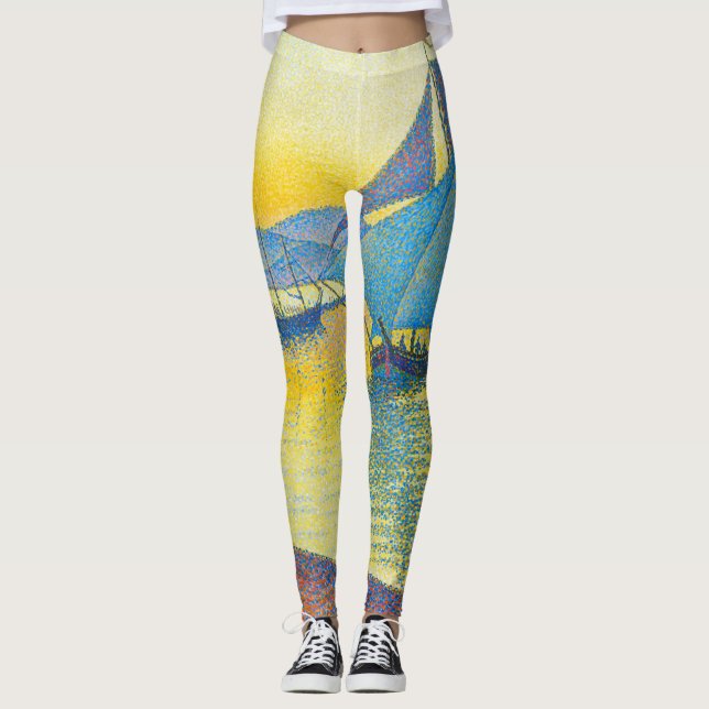 Der Hafen bei Sunset, Signac Leggings (Vorderseite)