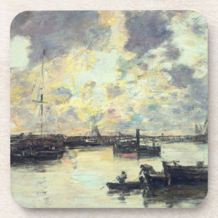 Der Hafen, c.1895 (Öl auf Platte) Untersetzer