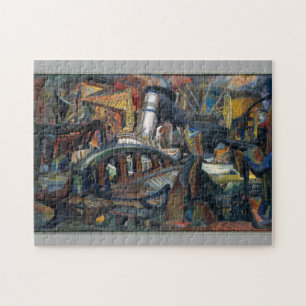 Der Hafen ca. 1943 Josef Presser Kunst Puzzle