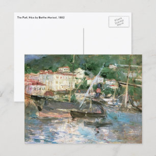 Der Hafen, Nizza von Berthe Morisot, Vintage Fine  Postkarte