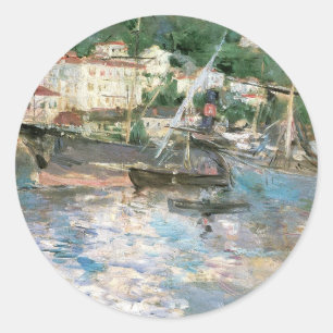 Der Hafen, Nizza von Berthe Morisot, Vintage Fine  Runder Aufkleber
