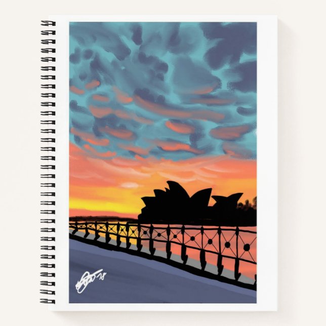 Der Hafen - Notebook Notizbuch (Vorderseite)