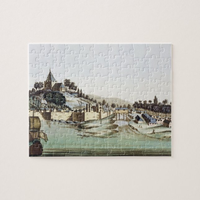 Der Hafen und die Stadt von Malakka, Malaysia, Puzzle (Horizontal)