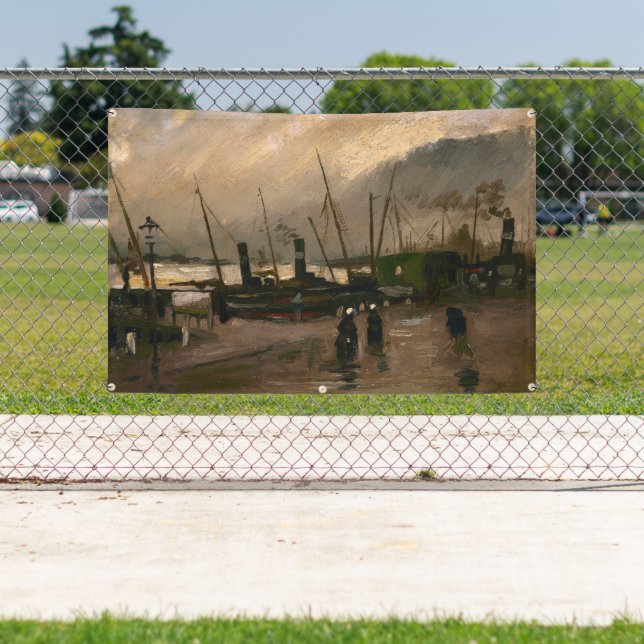 Der Hafen von Amsterdam von Vincent Gogh Banner (InSitu)