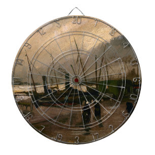 Der Hafen von Amsterdam von Vincent Gogh Dartscheibe