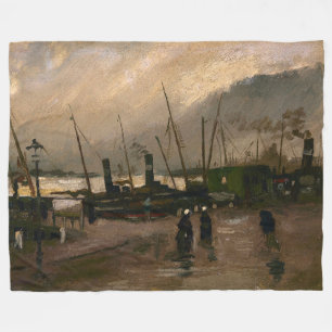 Der Hafen von Amsterdam von Vincent Gogh Fleecedecke