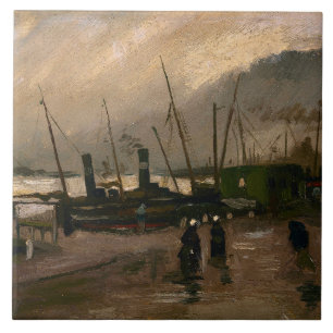 Der Hafen von Amsterdam von Vincent Gogh Fliese