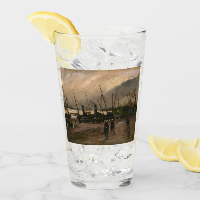 Der Hafen von Amsterdam von Vincent Gogh Glas (Vorderseite Ice)