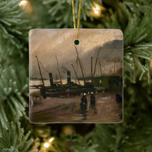 Der Hafen von Amsterdam von Vincent Gogh Keramikornament