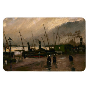 Der Hafen von Amsterdam von Vincent Gogh Magnet