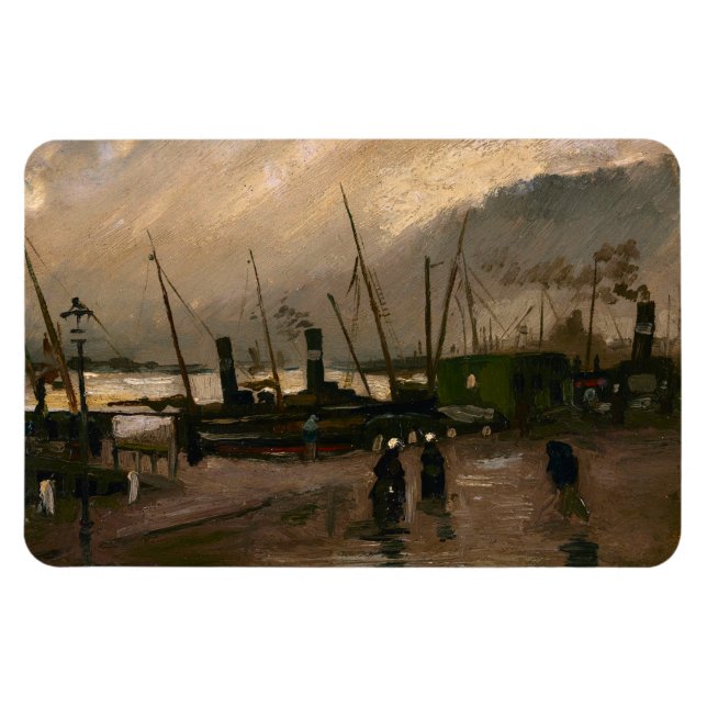 Der Hafen von Amsterdam von Vincent Gogh Magnet (Horizontal)