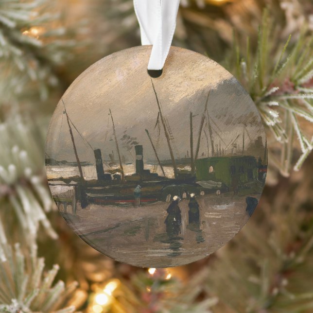 Der Hafen von Amsterdam von Vincent Gogh Ornament (Baum)