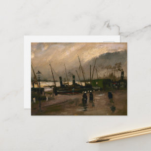 Der Hafen von Amsterdam von Vincent Gogh Postkarte