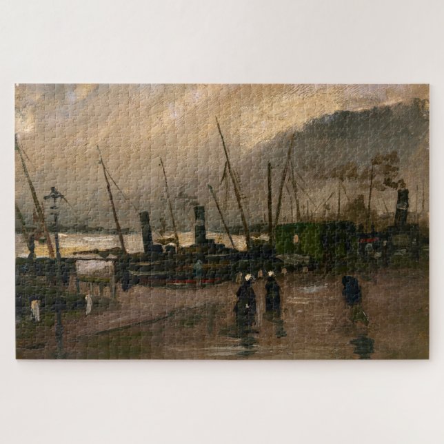 Der Hafen von Amsterdam von Vincent Gogh Puzzle (Horizontal)