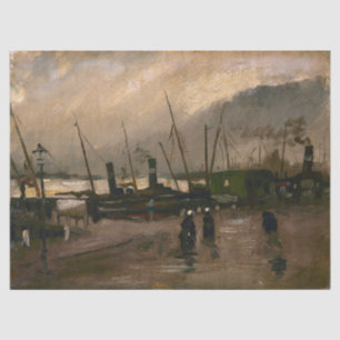 Der Hafen von Amsterdam von Vincent Gogh Seidenpapier