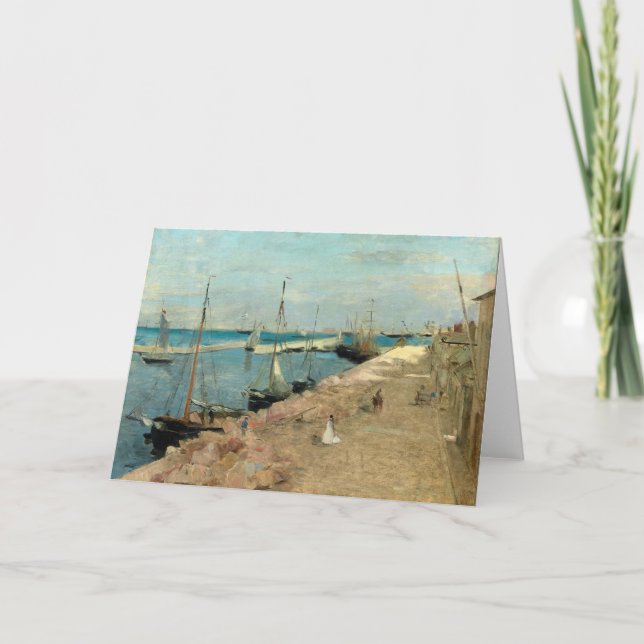 Der Hafen von Cherbourg | Berthe Morisot Karte (Vorderseite)