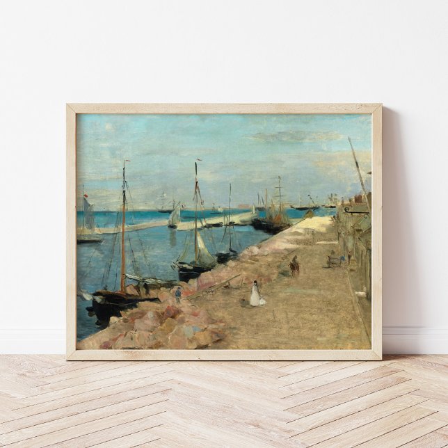 Der Hafen von Cherbourg | Berthe Morisot Poster (Von Creator hochgeladen)