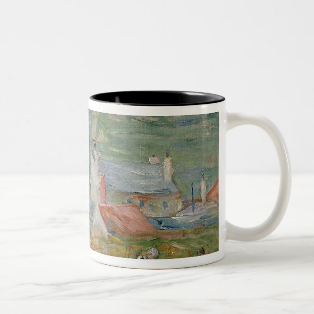 Der Hafen von Gorey auf Jersey, 1886 Zweifarbige Tasse (Rechts)