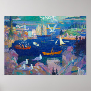 Der Hafen von Herring Gut, 1925 von N. C. Wyeth Poster