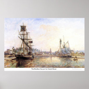 Der Hafen von Honfleur von Claude Monet Poster