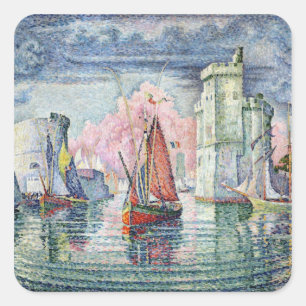 Der Hafen von La Rochelle, 1921 Quadratischer Aufkleber