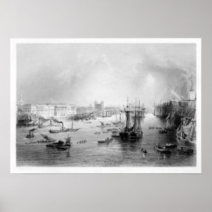 Der Hafen von London 1840 Poster