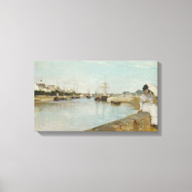 Der Hafen von Lorient, 1869 (Öl auf Leinwand) Leinwanddruck (Vorderseite)