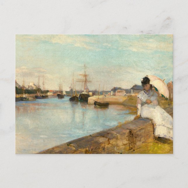 Der Hafen von Lorient bei Berthe Morisot Postkarte (Vorderseite)