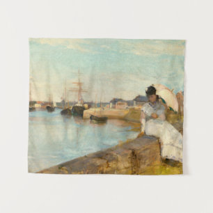 Der Hafen von Lorient bei Berthe Morisot Wandteppich