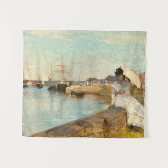 Der Hafen von Lorient bei Berthe Morisot Wandteppich (Vorderseite (Horizontal))