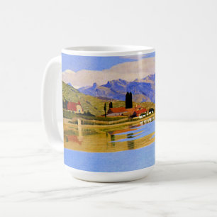 Der Hafen von Pully, feine Kunst, Kaffeetasse