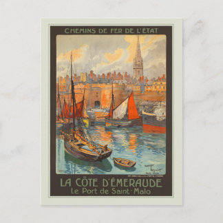 Der Hafen von Saint-Malo Postkarte