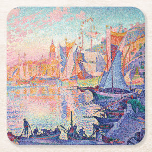 Der Hafen von Saint-Tropez, Signac Rechteckiger Pappuntersetzer