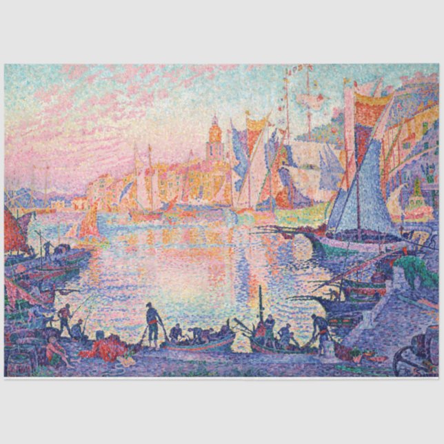 Der Hafen von Saint-Tropez, Signac Seidenpapier (Vorderseite)