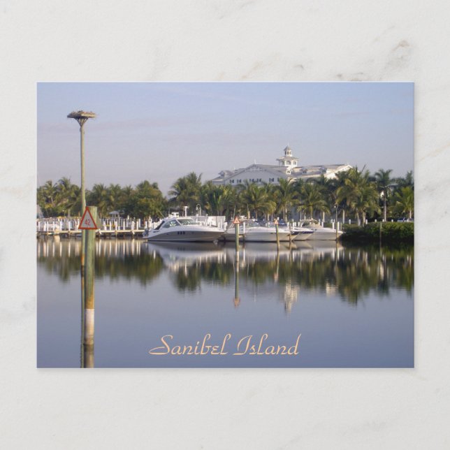Der Hafen von Sanibel Island, Florida Postkarte (Vorderseite)