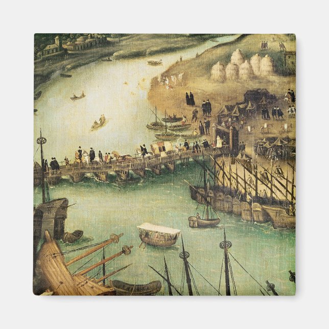 Der Hafen von Sevilla, c.1590 Magnet (Vorne)