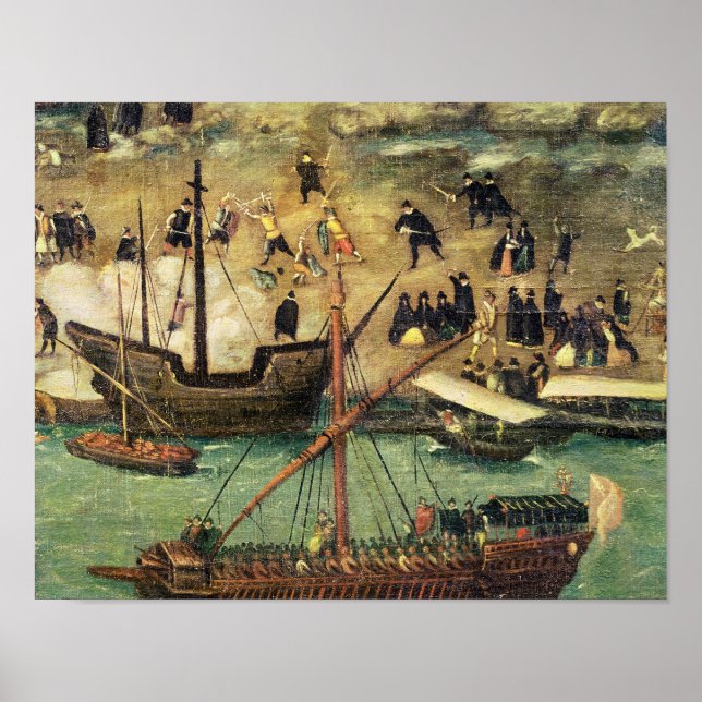 Der Hafen von Sevilla, c.1590 Poster (Vorne)