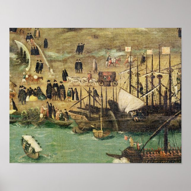 Der Hafen von Sevilla, c.1590 Poster (Vorne)