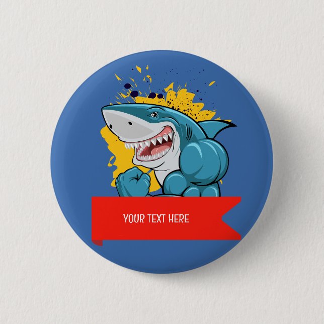 DER HAI  BUTTON (Vorderseite)