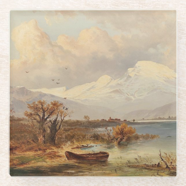 Der Haider See - Emil Barbarini Glasuntersetzer (Vorderseite)