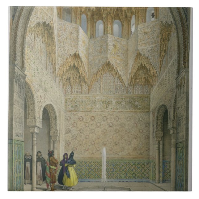 Der Hall des Abencerrages, das Alhambra, Granad Fliese (Vorderseite)