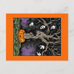 Der Halloween-Baum Postkarte