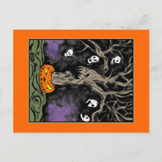 Der Halloween-Baum Postkarte
